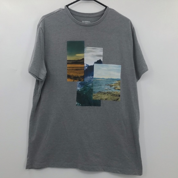 Goodfellow & co standard men's gray short sleeved shirt - Picture 2 of 10